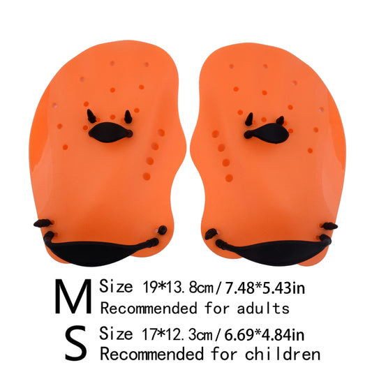 Black swimming fins Paddling palm Children adult freestyle paddling training fins Professional swimming equipment palm