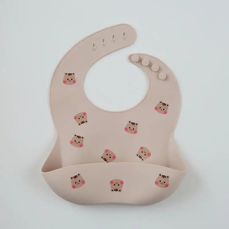 Baby silicone bib, bear bib, baby eating, children's complementary food, saliva bib, waterproof saliva towel