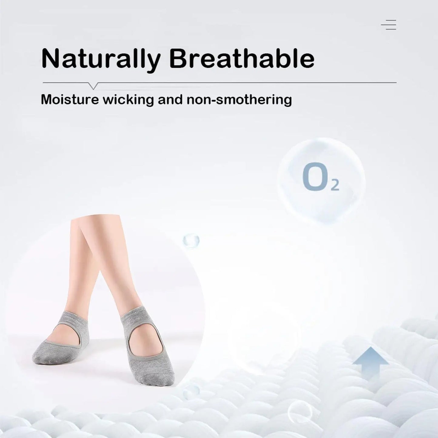 Yoga Socks Women Professional Pilates Socks Anti-Slip Breathable Backless Ankle Ladies Ballet Dance Sports Socks for Fitness Gym