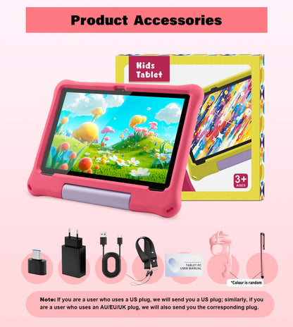 10.1 inch Android 15 Kids Tablet 8GB(4+4 Expand) RAM 64GB ROM 5000Mah Octa-core Children Learning Educational Children's Tablets