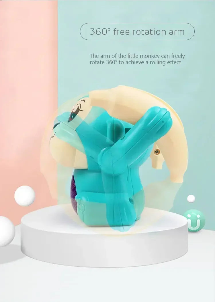 Musical Crawling Monkey Toys for Babies - Interactive Light-Up Dancing Toy for Infant Development and Tummy Time Gifts