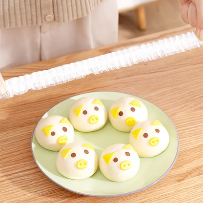 Reusable Disposable Food Cover Plastic Wrap Durable Elastic Food Lids for Bowls Elastic Plate Covers For Kitchen Food Saver Bag