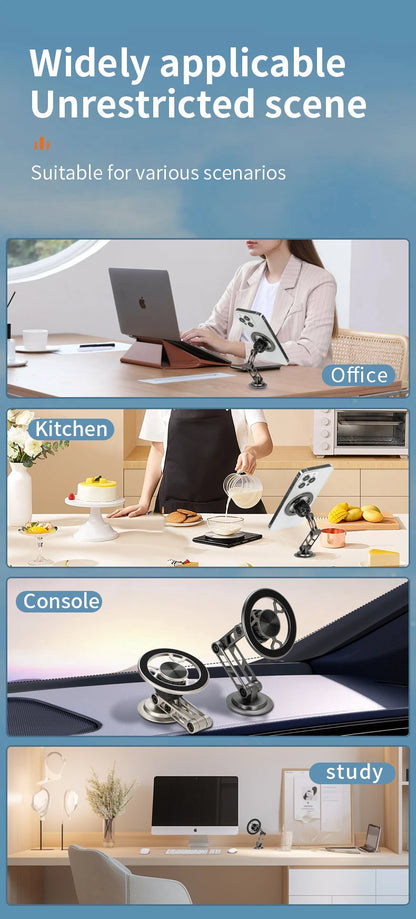 Universal metal magnetic mobile phone holder Foldable rotating mobile phone holder Dashboard windshield Car mobile phone holder