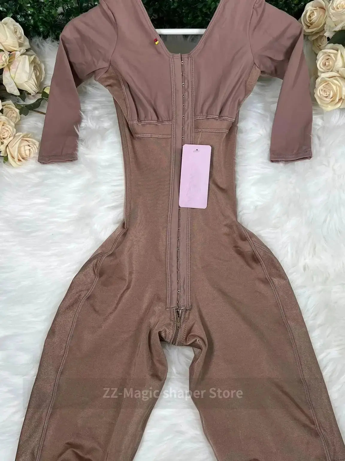 Shapewear jumpsuit with short sleeves Fajas Colombianas Tummy Control Butt Lifter Body Shaper Postpartum Girdle Waist Trainer