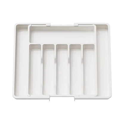 Expandable Utensil Tray Silverware Spoon Organizer Drawer Cover Adjustable Cutlery Tray Drawer Organizer Kitchen