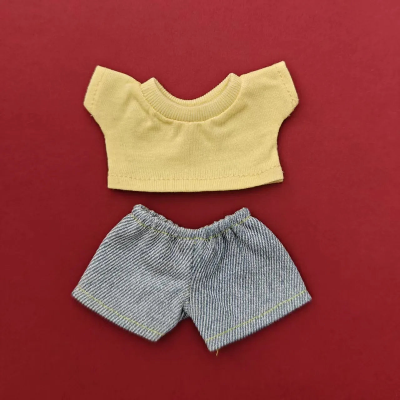 Labubu 3.0 Doll 15/17cm Hoodie with Jeans Set Outfit Accessories for Ropa Labubu