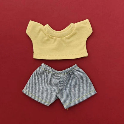 Labubu 3.0 Doll 15/17cm Hoodie with Jeans Set Outfit Accessories for Ropa Labubu