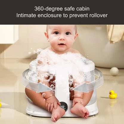 Bath Seats For Babies Sitting Up Baby Bath Tub Seat With Temperature Sensor Children Safety Shower Assistance Supplies For Home