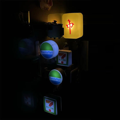 New Convenience Store Refrigerator Stickers Magnetic Fridge Stickers Lightbox Toy Model Light Signs Home Decorative Ornaments