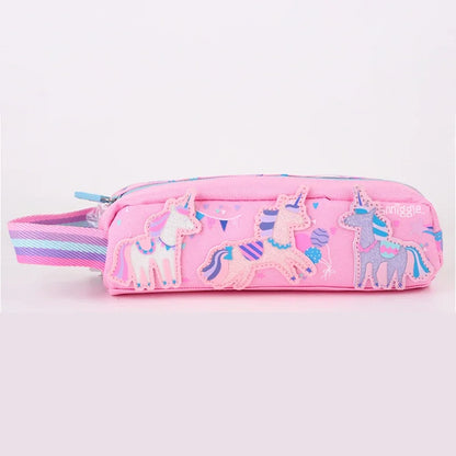 Australian Smiggle Backpack Pink And White Unicorn Student Stationery Backpack Lunch Bag Water Cup Student Gift