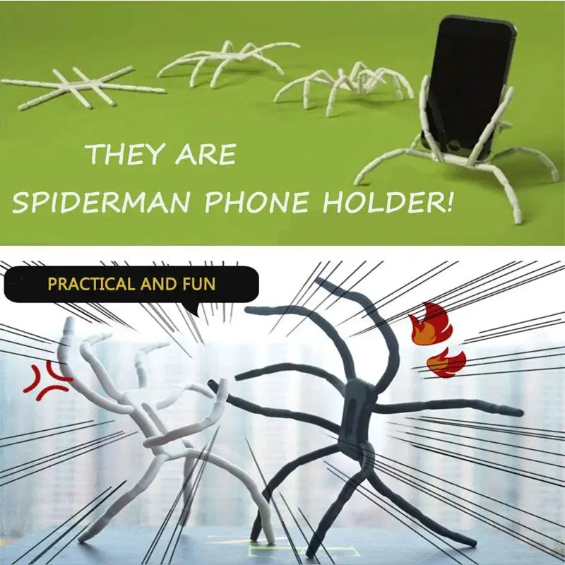 Mobile phone holder desktop multi-function mobile phone support Car changing spider lazy stand decoration mobile phone stand