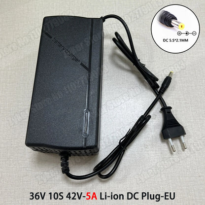 36V 48V 60V 72V Charger 2A 5A Lithium Battery Pack 42 54.6 67.2 84V 10 13 16 20S Smart Intelligent Fast Charging Charger EU Plug