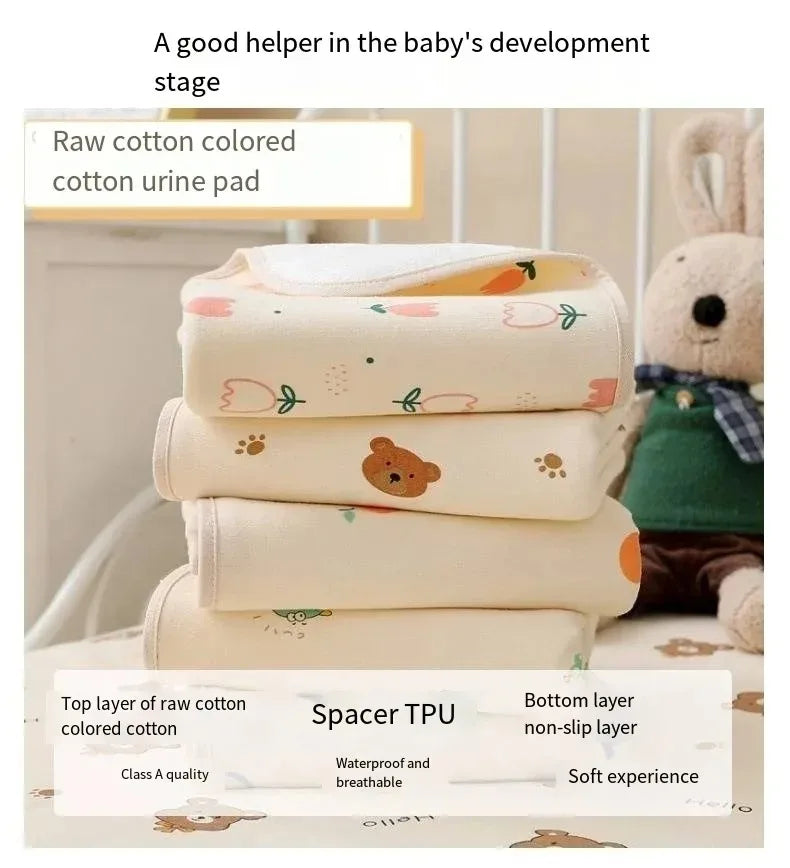 120*90CM Infant Change Diaper Pad Cover Washable Newborn Bed Nappy Mattress Crib Sheet Waterproof Baby Urine Mat Cotton Reusable