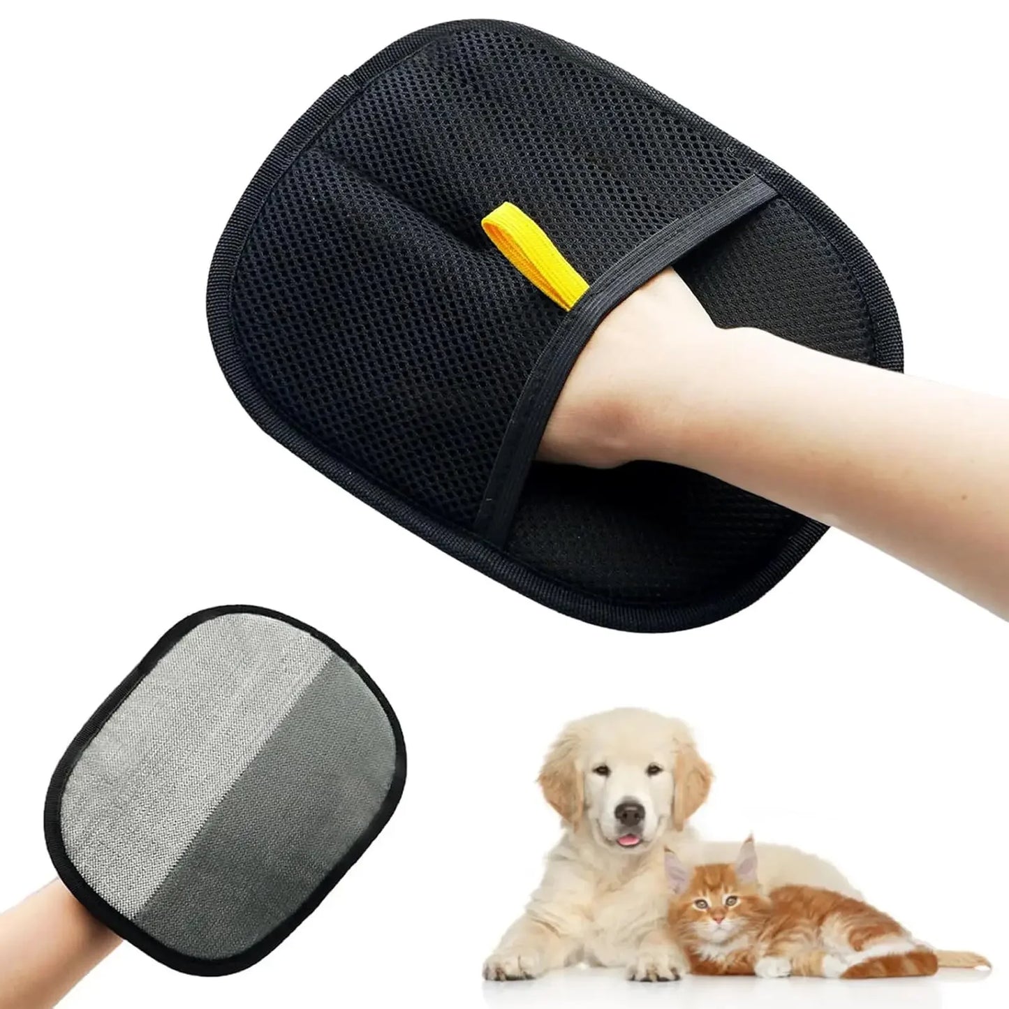 Pet Hair Removal Tool Reusable Static Removal Gloves, Double-Sided Grooming Gloves for Pets, Removes Pet Fur Hair for Carpets