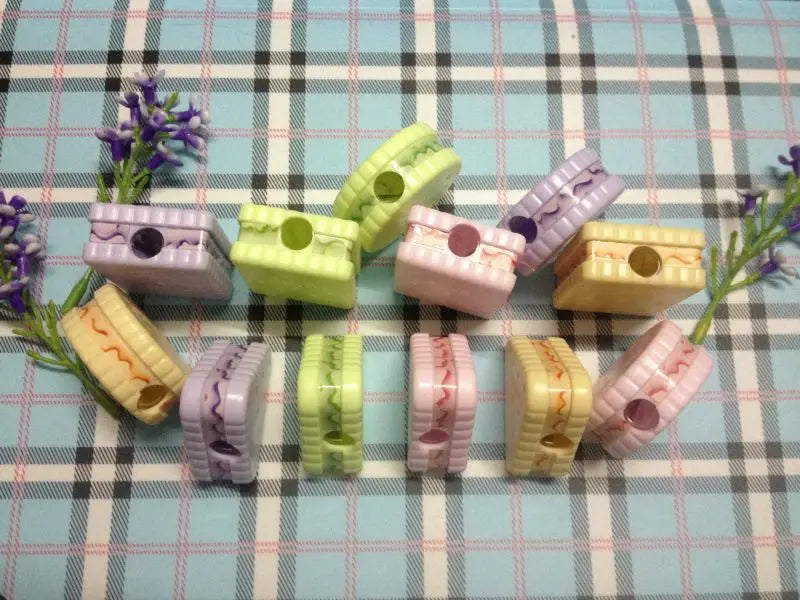 Lytwtw's Stationery  School Office Supplies Cute Cookie Sharpener For Pencil Creative Item back to school Lovely