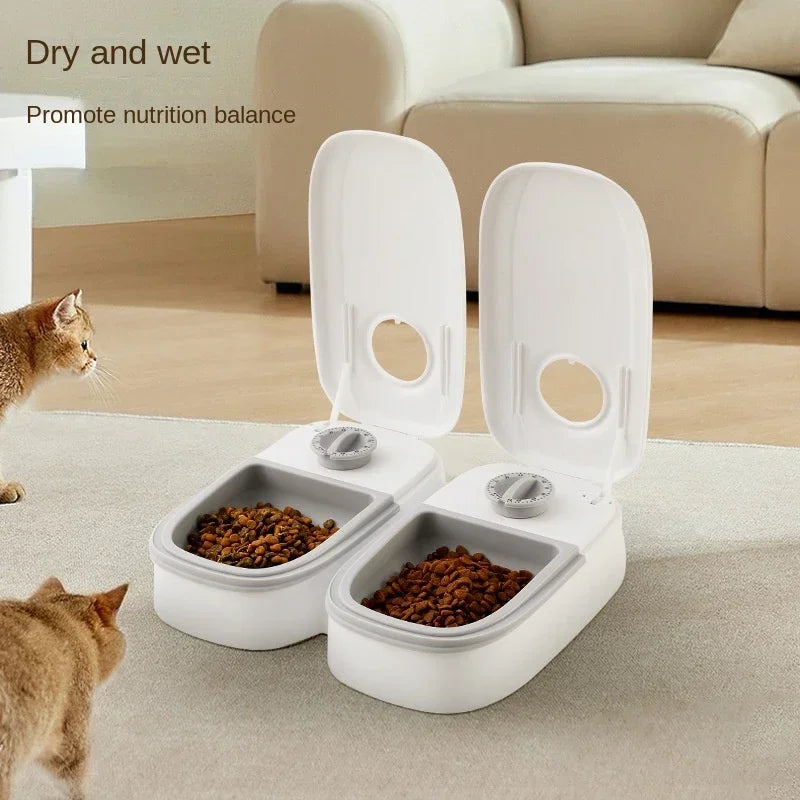 Pet Automatic Feeder with Timer Smart Food Dispenser for Dogs Cats Water Bowl Storage Container Puppy Kitten Feeding Accessories