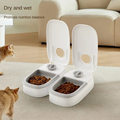 Pet Automatic Feeder with Timer Smart Food Dispenser for Dogs Cats Water Bowl Storage Container Puppy Kitten Feeding Accessories