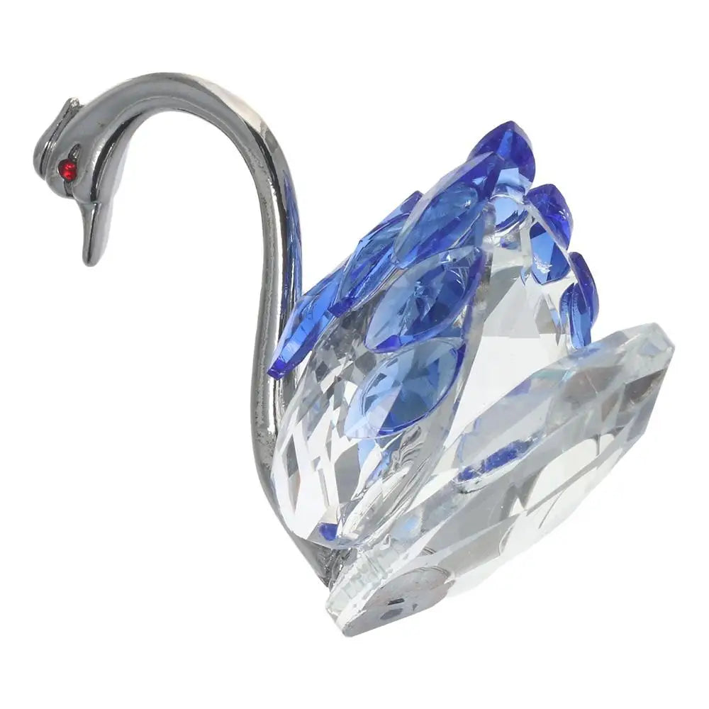 Beautiful Glass Home Decoration, Cute Swan Statue, Home Decoration, Dining Table Family Collection Gift, Home Crystal Decoration