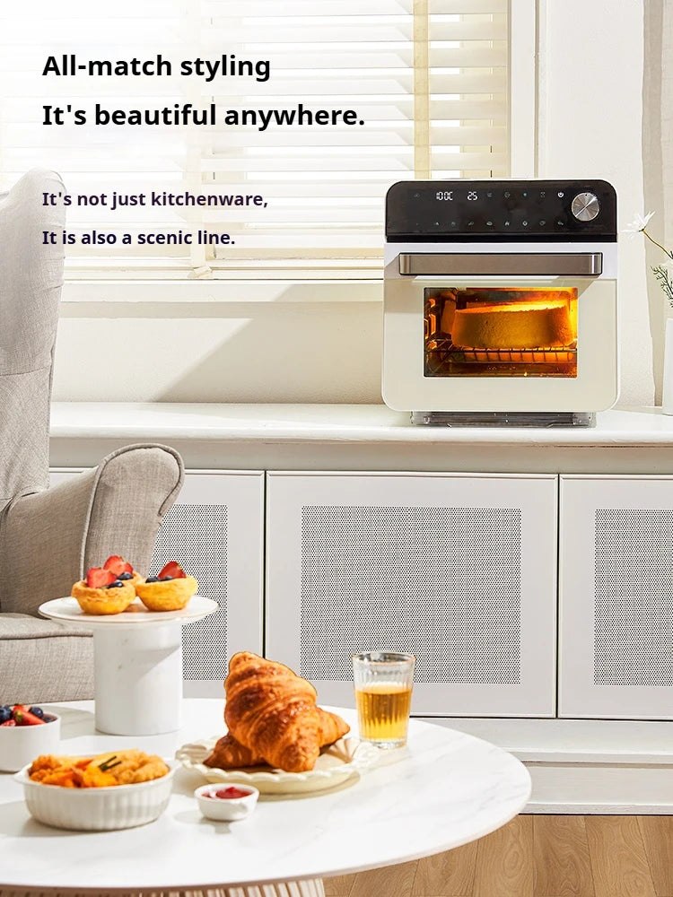 High-end smart air fryer, baking and frying dual-purpose, fully automatic and efficient touch-screen air steam oven for commerci