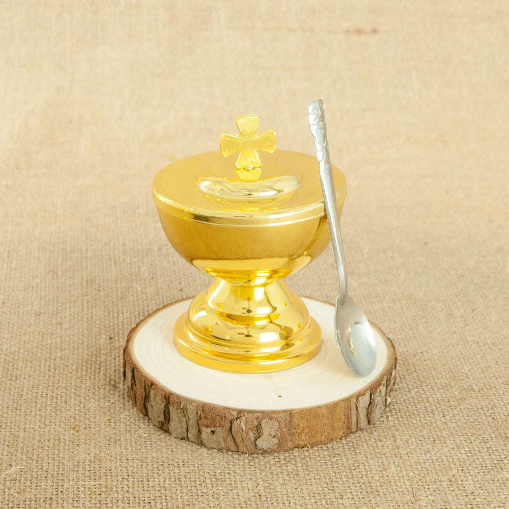 HT Church Supplier High Polished Gold Plated Hanging Incense Burner Orthodox Censer Church Home Decoration Catholic Chalice