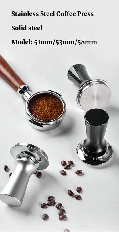 58mm 53mm 54mm 51mm Espresso Tamper Barista Coffee Tamper with Calibrated Spring Loaded Stainless Steel Tampers