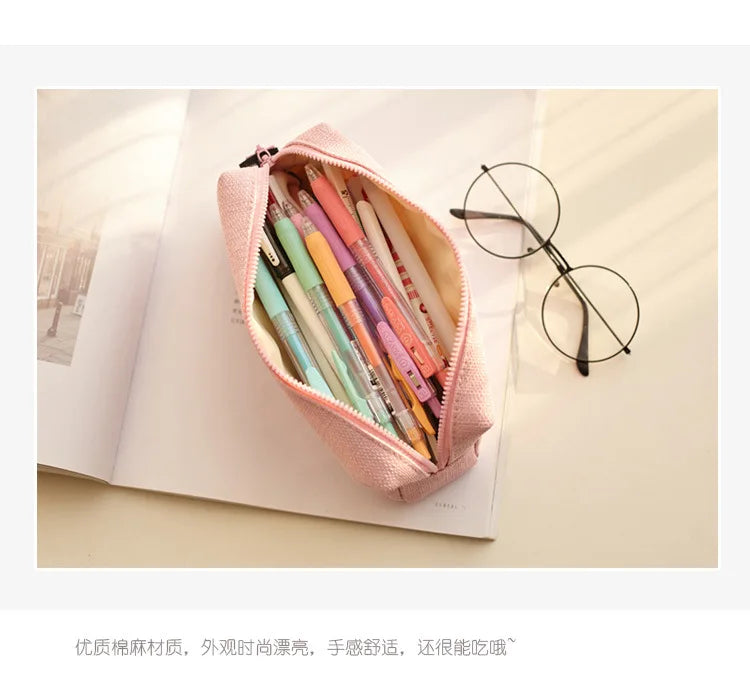 Pencil Case School Supplies Large Capacity Pencil Pouch Estuches Basic Pen Case Trousse Scolaire Kawaii Stationery Pencilcase