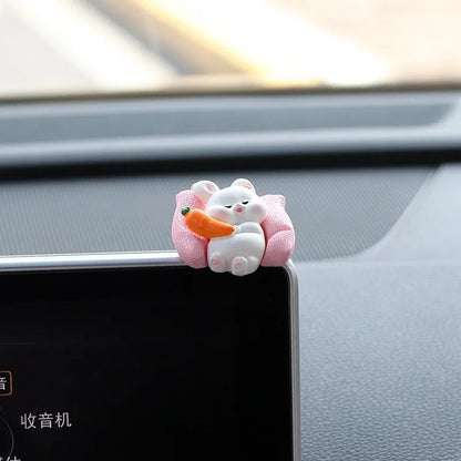Cute Cars Accessories Funny Kawaii Animal Ornament Auto Central Control Screen Rearview Mirror Decor Car Accessories Interior