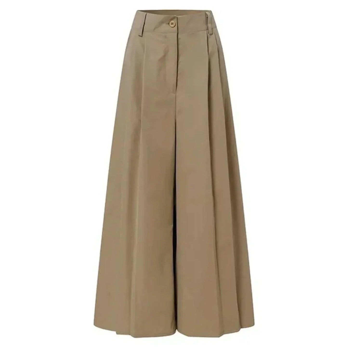 Flared Palazzo Pants For Women Cropped Cotton Linen Comfy Baggy Pants With Pockets Fashion Elegant Party High Waist Trousers