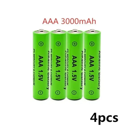 AAA Rechargeable Battery 3000mAh 1 5V New Alcalinas Battery USB Charger Included