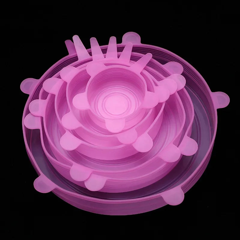 Silicone Cover Stretch Lids Reusable Durable and Expendable Lids Silicone Covers for Fresh Food Leftovers Keep Food Fresh