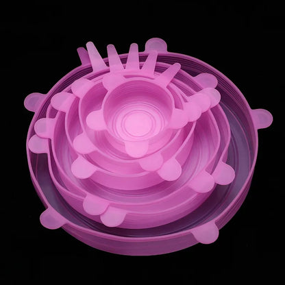 Silicone Cover Stretch Lids Reusable Durable and Expendable Lids Silicone Covers for Fresh Food Leftovers Keep Food Fresh