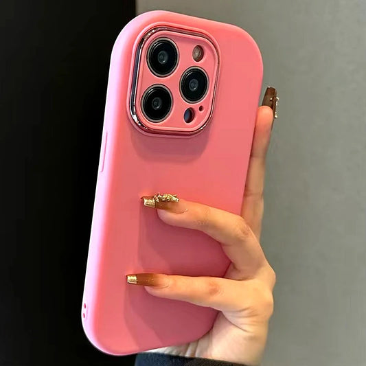 Cute Soft Silicone Candy Color Phone Case For iPhone 11 12 13 14 15 16 Pro Max Plus Shockproof Bumper Back Cases Cover