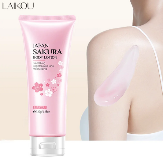 LAIKOU Cherry Blossoms  Body Lotion Refreshing skincare Exfoliating Moisturizing Nourishing Brightening Body Creams 120g