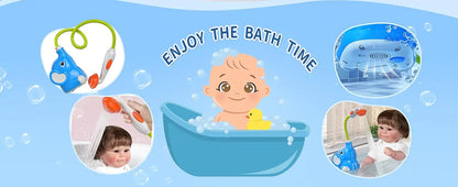 2025 new Baby Bath Shower Head Toys for Kids Ages 2-4 Bath Toys for Infants with Elephant Water Pump for Kids 3-5 Kids Bath Toys
