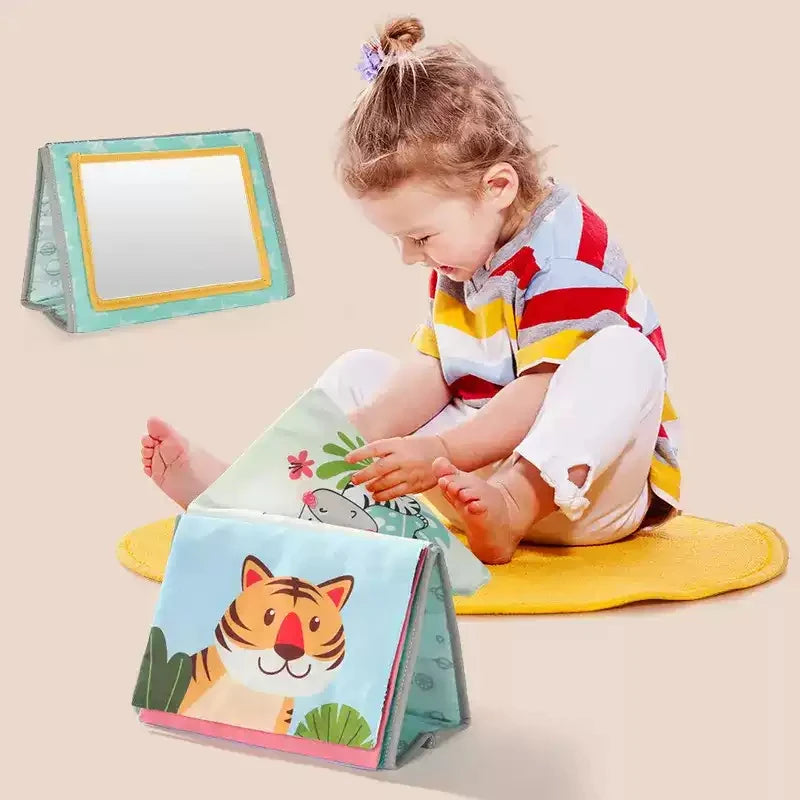 Baby Floor Mirror Sensory Toys Tummy Time for Babies Montessori Development Crawl High Contrast Activity Sensory Toy 0-6 Years