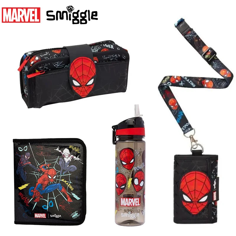 Smiggle Marvel Spider-man Children Stationery Supplies Student Wallet Pencil Box Water Cup Student Gift