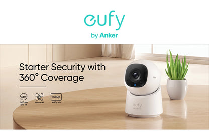 eufy Security Indoor Cam C210 1080p Resolution Security Camera with 360° PTZ Plug-in Security Indoor Camera with 2.4G Wi-Fi