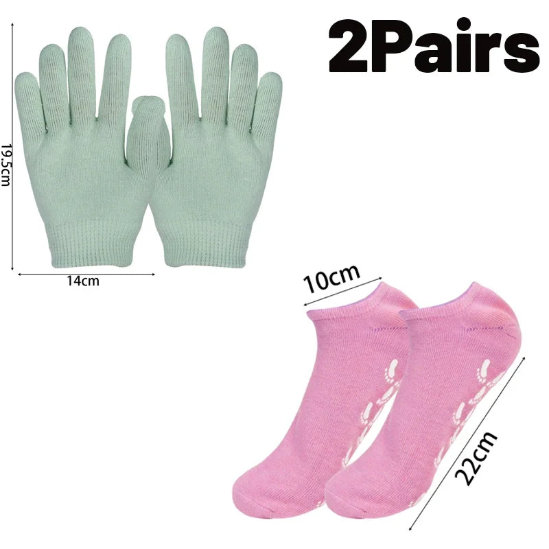 Silicone Moisturizing Mask Socks Reusable Exfoliating Anti Crack Protective Gloves Dry Dead Skin Remover Tools Hand Foot Care