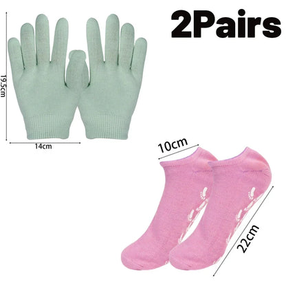Silicone Moisturizing Mask Socks Reusable Exfoliating Anti Crack Protective Gloves Dry Dead Skin Remover Tools Hand Foot Care