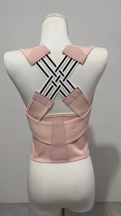 Magnetic Therapy Back Posture Corrector With Adjustable Shoulder Support For Sitting Posture Correction Breathable And Shaping