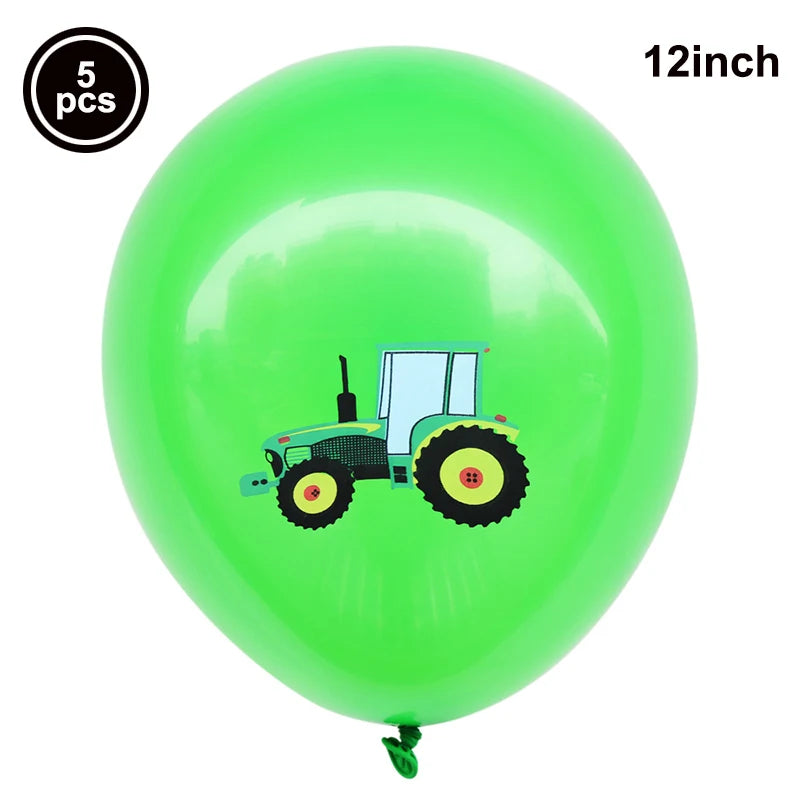Tractor Party Paper Plates Cups Napkins Banner Tractor Birthday Party Supplies Tractor Themed Party Decor for Party Farm Party