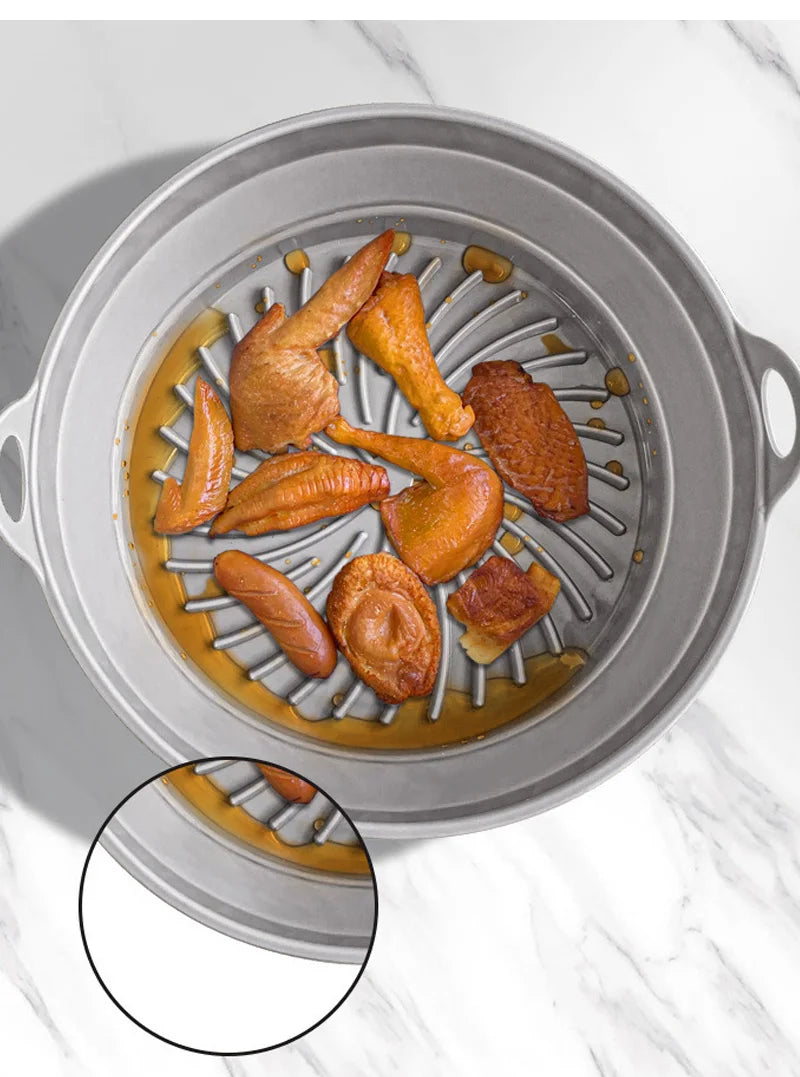 Foldable Air Fryer Silicone Liners Reusable Silicone Air Fryer Basket Food Safe Non Stick Air-Fryer Bakewa Kitchen Accessorie