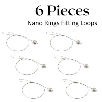 Nano Loop Tools 6Pcs Nano Rings Loop Threader Pulling Tool for Nano Bead Hair Extensions  Nano Micro Ring Loop Threader Tools