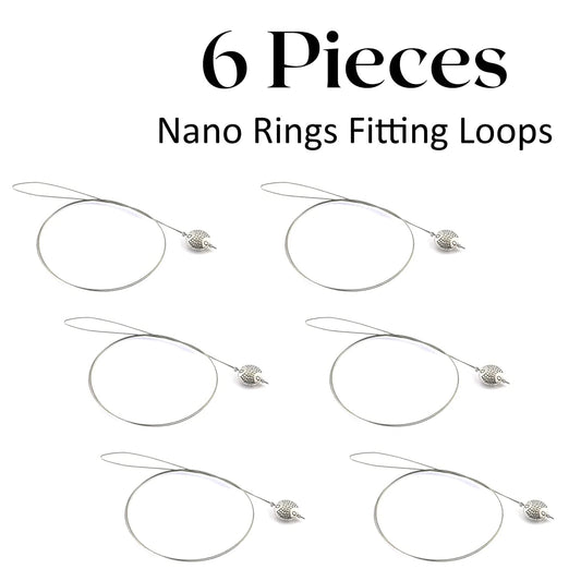 Nano Loop Tools 6Pcs Nano Rings Loop Threader Pulling Tool for Nano Bead Hair Extensions  Nano Micro Ring Loop Threader Tools