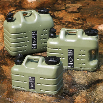 11L Water Bucket Large Capacity Portable Drinking Water Canister with Detachable Faucet No Leakage for Outdoor Travel Driving