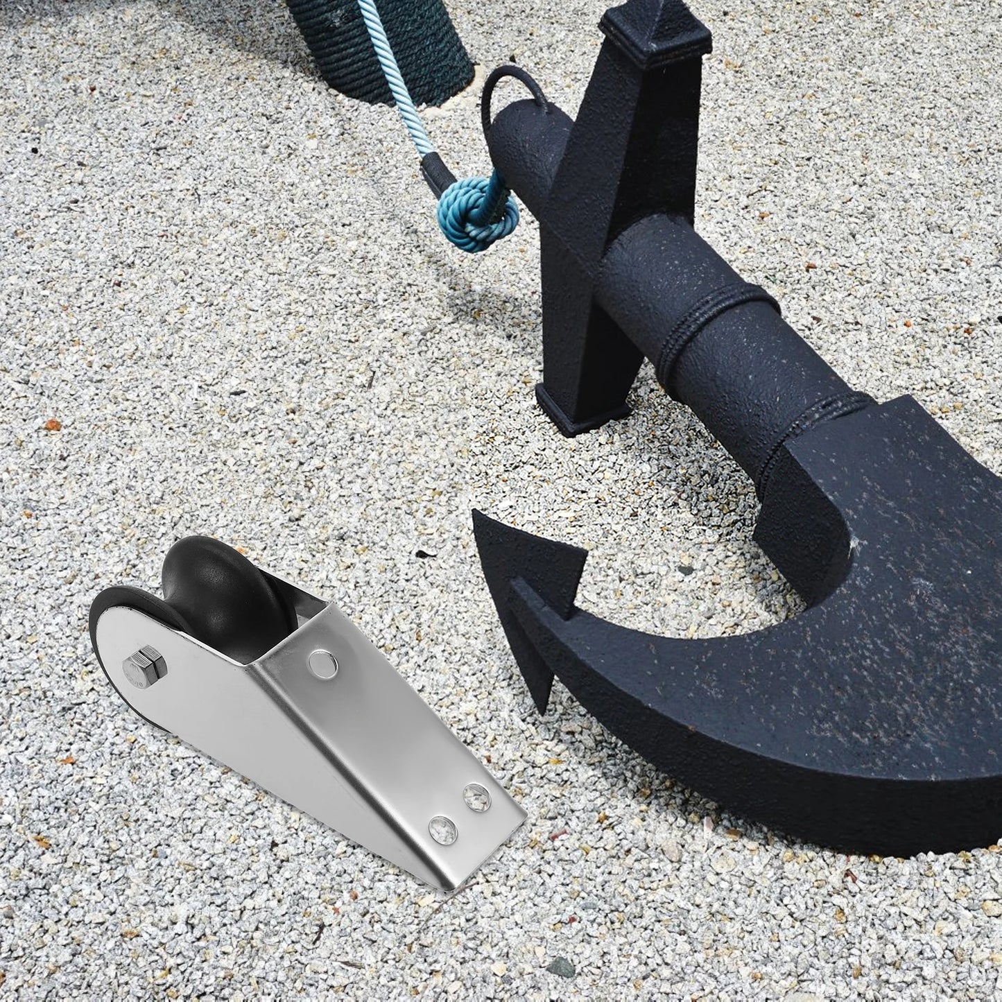 Stainless Steel Anchor Bracket Bow Anchor Roller Boat Trailer Winch Stand Yacht Accessories Rubber Lift Roller Boat Lift