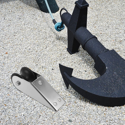 Stainless Steel Anchor Bracket Bow Anchor Roller Boat Trailer Winch Stand Yacht Accessories Rubber Lift Roller Boat Lift
