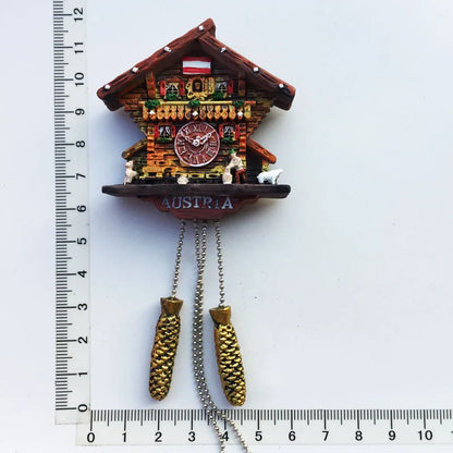 Beautiful Fridge Magnets Souvenir Cuckoo Clock Fridge Magnet Refrigerator Stickers Decorative Magnets Magnetico Refrigerador