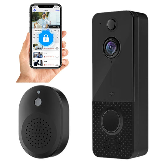 Video Doorbell Camera 2-Way Audio Doorbell with Camera PIR Motion Detection for Home Office