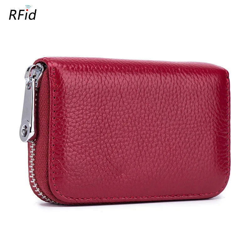 Women RFID Blocking Wallet Genuine Leather Anti Theft 36 Card Holders Women Wallets With Phone Case Clutch Bags Coin Purse Girl